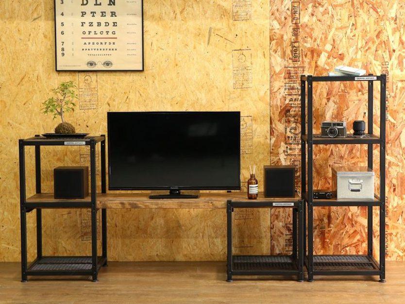 ユニットシェルフ　テレビラック テレビ台、ラック、本棚にも形を変えられるシェルフ！ 自分好みに