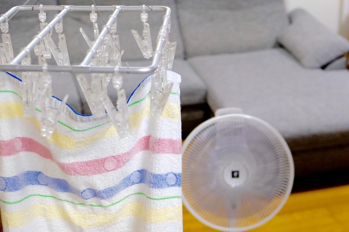 シャープのプラズマクラスター扇風機が大活躍！ 衣類の消臭もでき