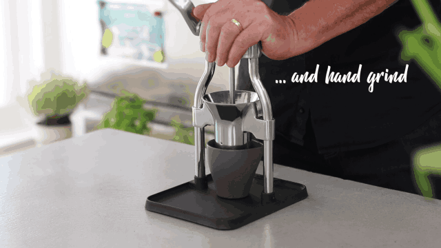 山手動コーヒーグラインダー コーヒーミル 手挽き 手動 コーヒーミル アウトドア 7角