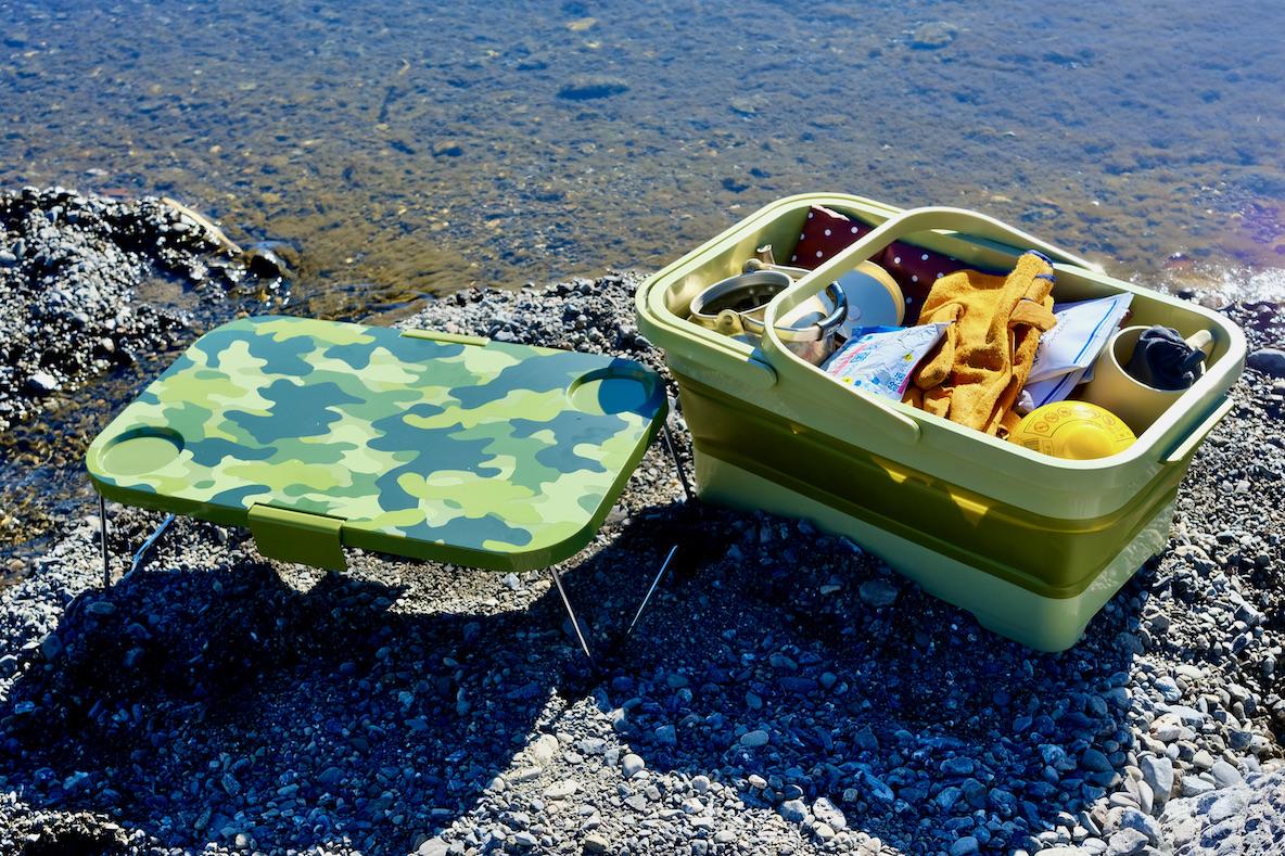 マルチに活躍してくれるピクニックバスケットが、1〜2人の気軽な日帰り