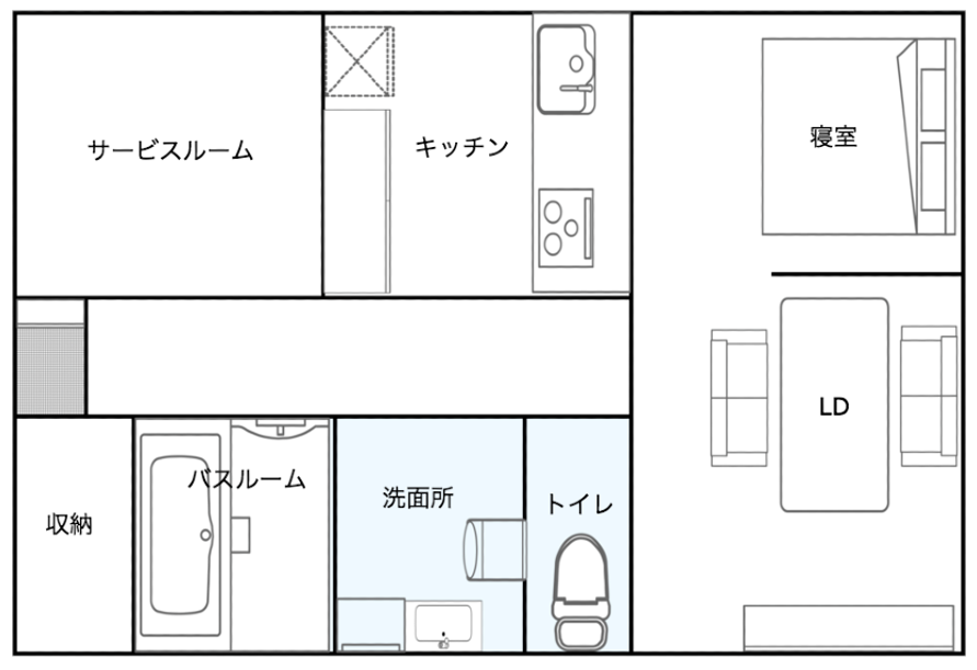 杉並区2Kのリノベーション済みマンションの部屋