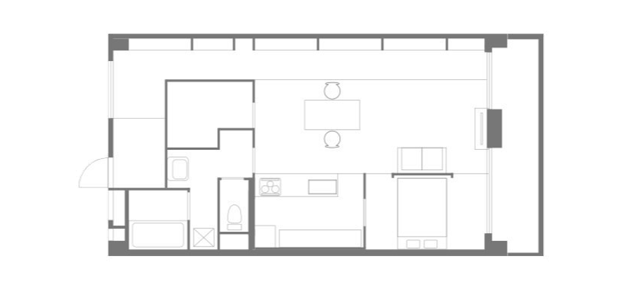 築42年中古マンションリノベーションの間取り図