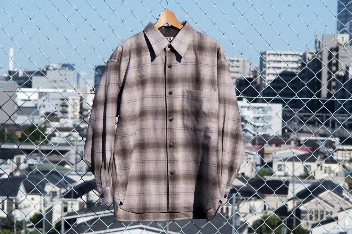 【新品未開封】 ユニクロu ヘビーフランネルオーバーサイズシャツ パープル L
