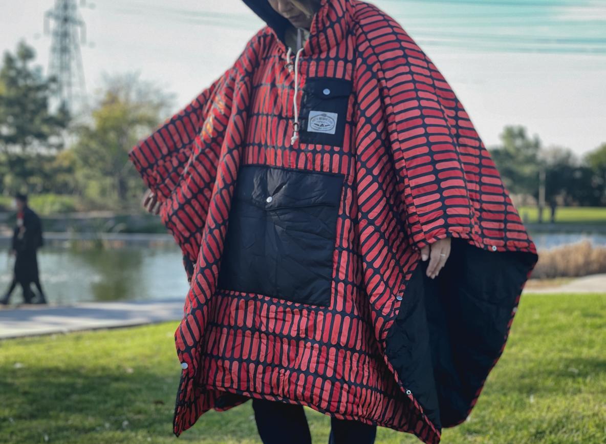 アウトレット 美品 POLER PONCHO リバーシブルポンチョ - 通販