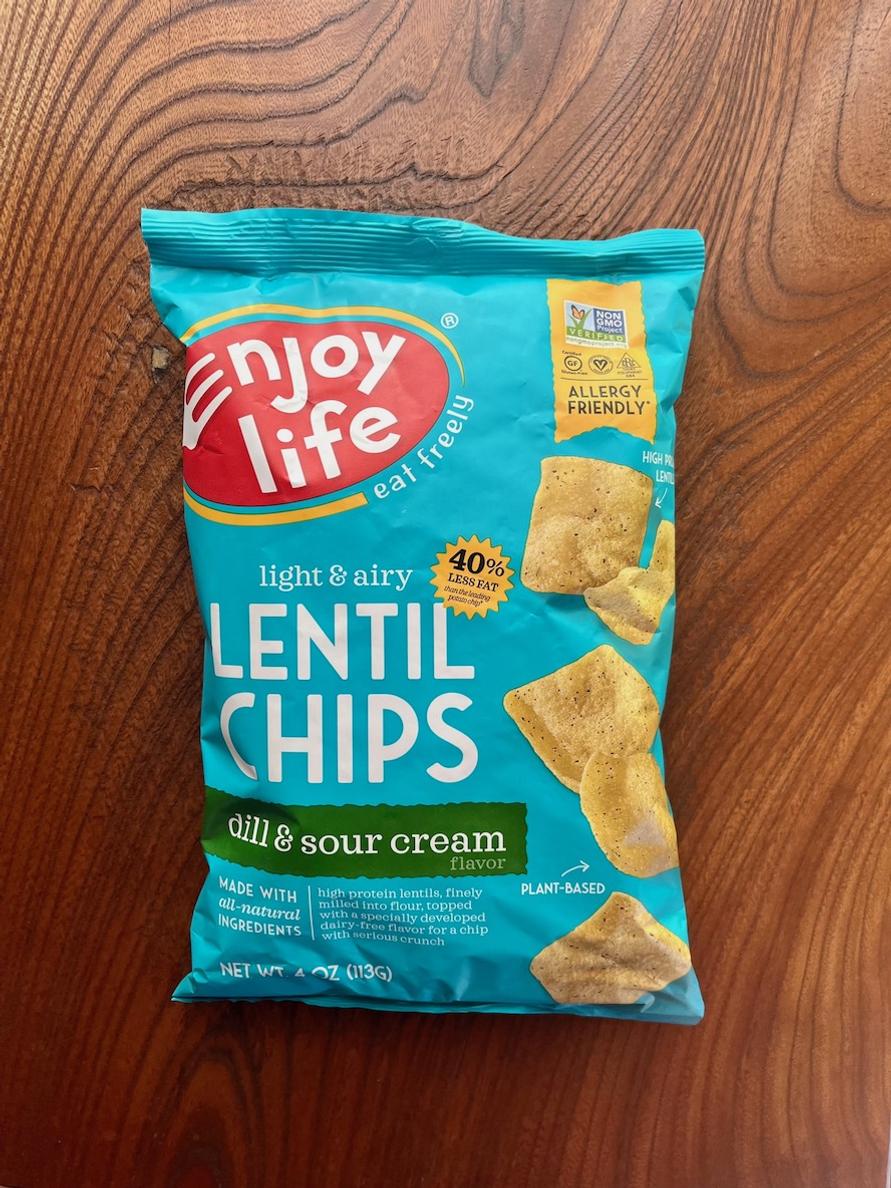 Enjoy Life Foods 「ライト&エアリーレンズ豆チップス ディル&サワークリームフレーバー 113g」パッケージ