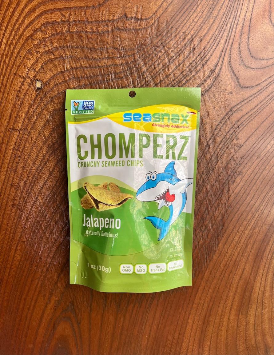 SeaSnax 「 Chomperz™ カリカリ海藻チップス ハラペーニョ 30g」パッケージ