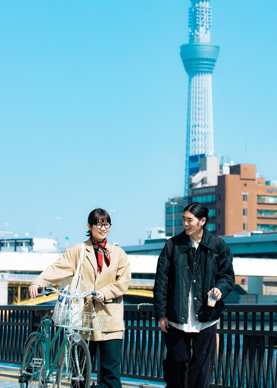 mihagiさんと並んで歩く旦那様
