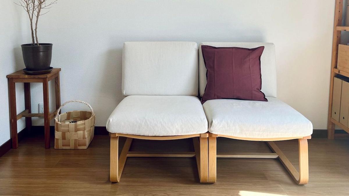 交渉中です！オットマン 無印良品リビングでもダイニングでもつかえる  