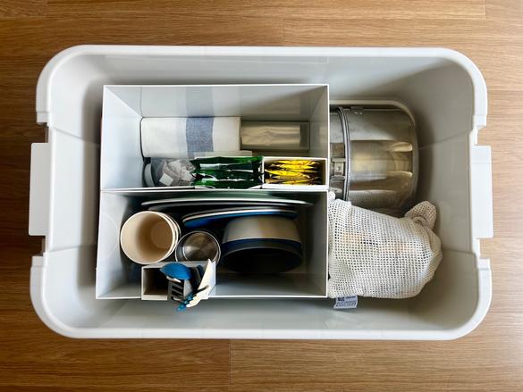 無印の「頑丈収納ボックス」を理想のアウトドア収納にカスタマイズ