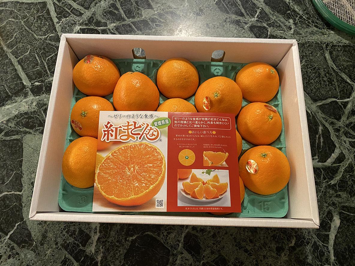 デザートは「紅まどんな」vs「興居島みかん」（愛媛対決です）【こぐれ