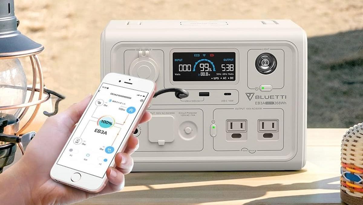 BLUETTI ポータブル電源 あかる EB3A ベージュ 268Wh/600W 小型