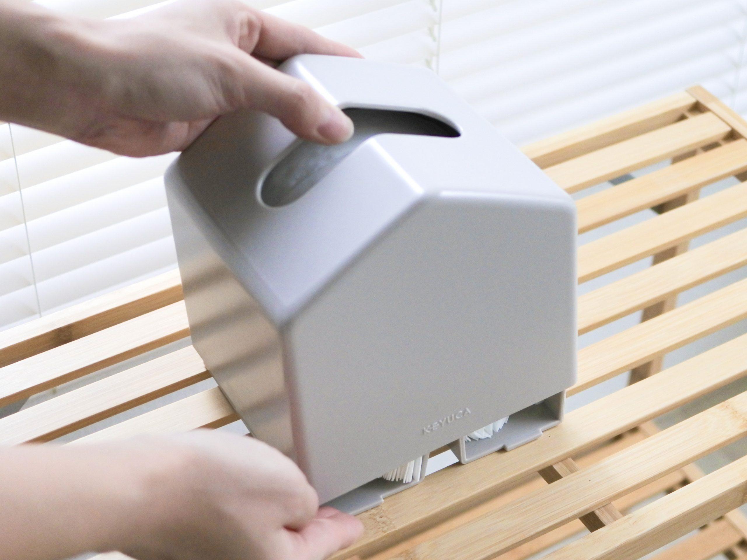 KEYUCAのこれで実現した「ティッシュとゴミ箱のセット置き」が快適すぎ