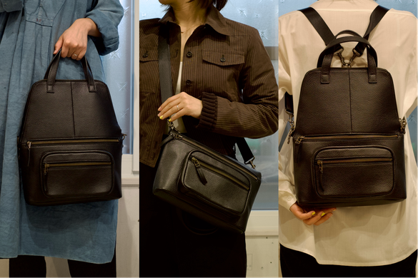 レザー3way リュック 仕事の日も休日も使えるバッグが欲しい。それならこの「3WAYレザー