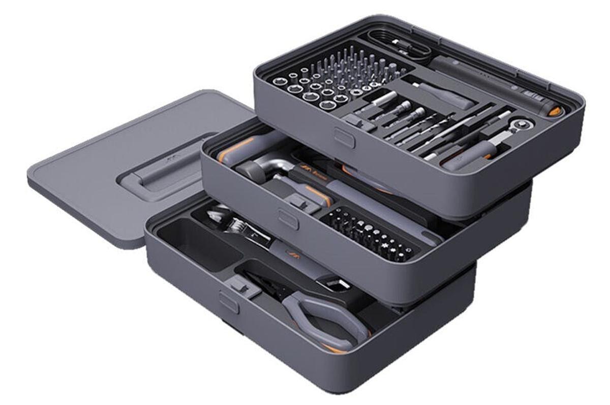 収納もスッキリ。必要工具がまとめて揃うスタイリッシュな工具セット 