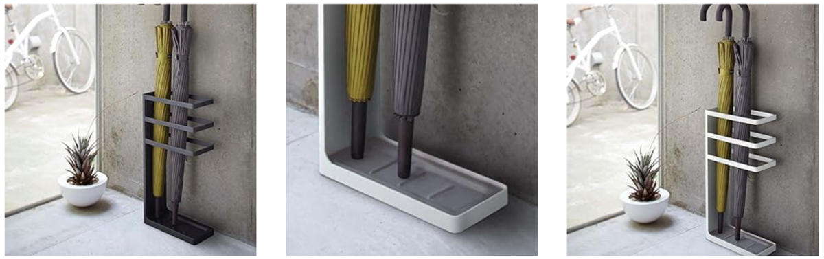 山崎実業(Yamazaki) 傘立て レイヤー スリム ブラック 7933