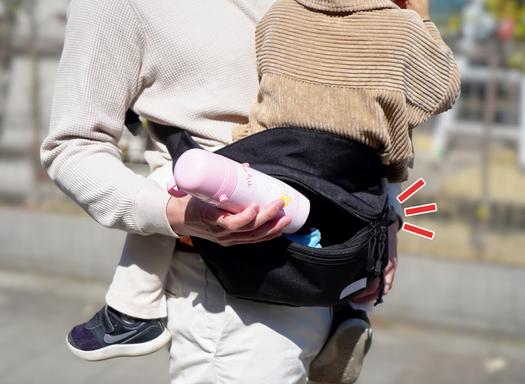 DDiccho Hug育バッグ 子育て ヒップシート ショルダーバッグ