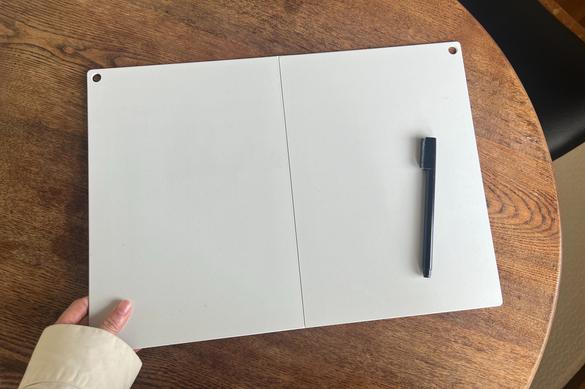 紙のメモ帳から、無印良品のホワイトボードに乗り換えました。A3サイズ 