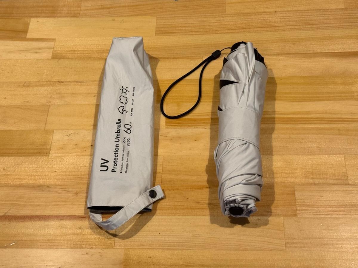 凱因茲「可作為遮陽傘使用的易折輕量折疊傘 60cm」