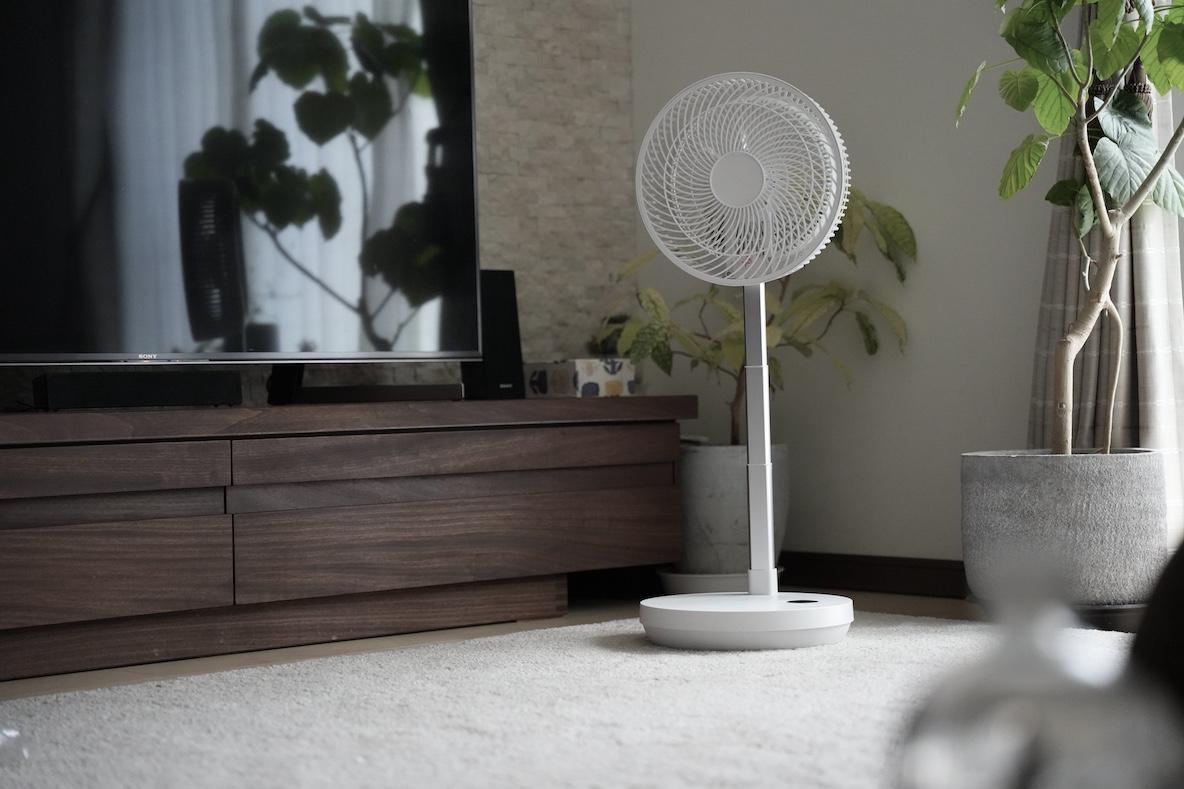 コードレスでも使えるニトリの「超コンパクトに収納できる扇風機