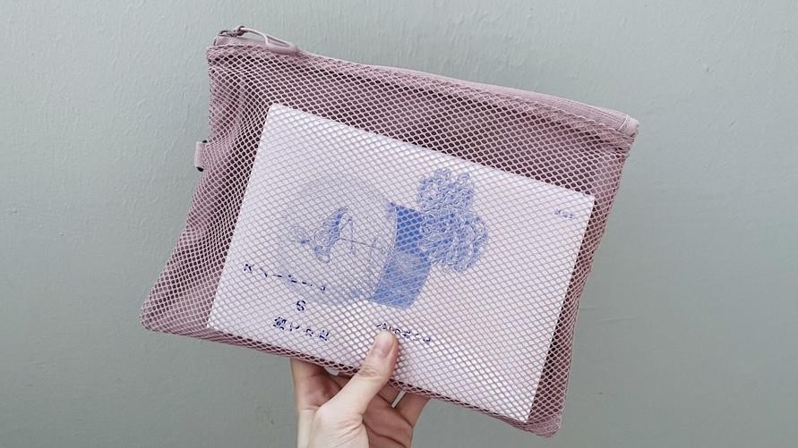 無印良品「ポリエステルダブルファスナーケース グレー L」