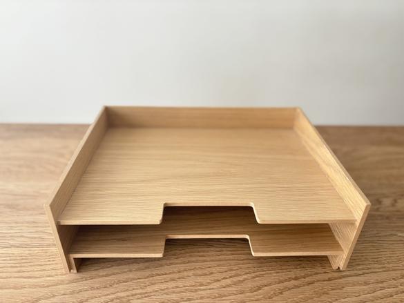 無印良品の「木製書類整理トレー」でノートパソコンの定位置ができまし
