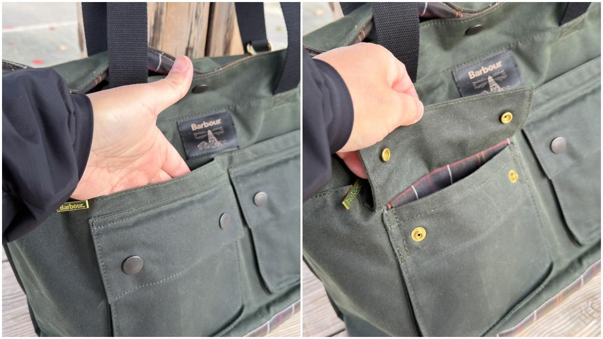 定番ジャケットと同じ素材で作られた、バブアーの「3WAYトート」。経年