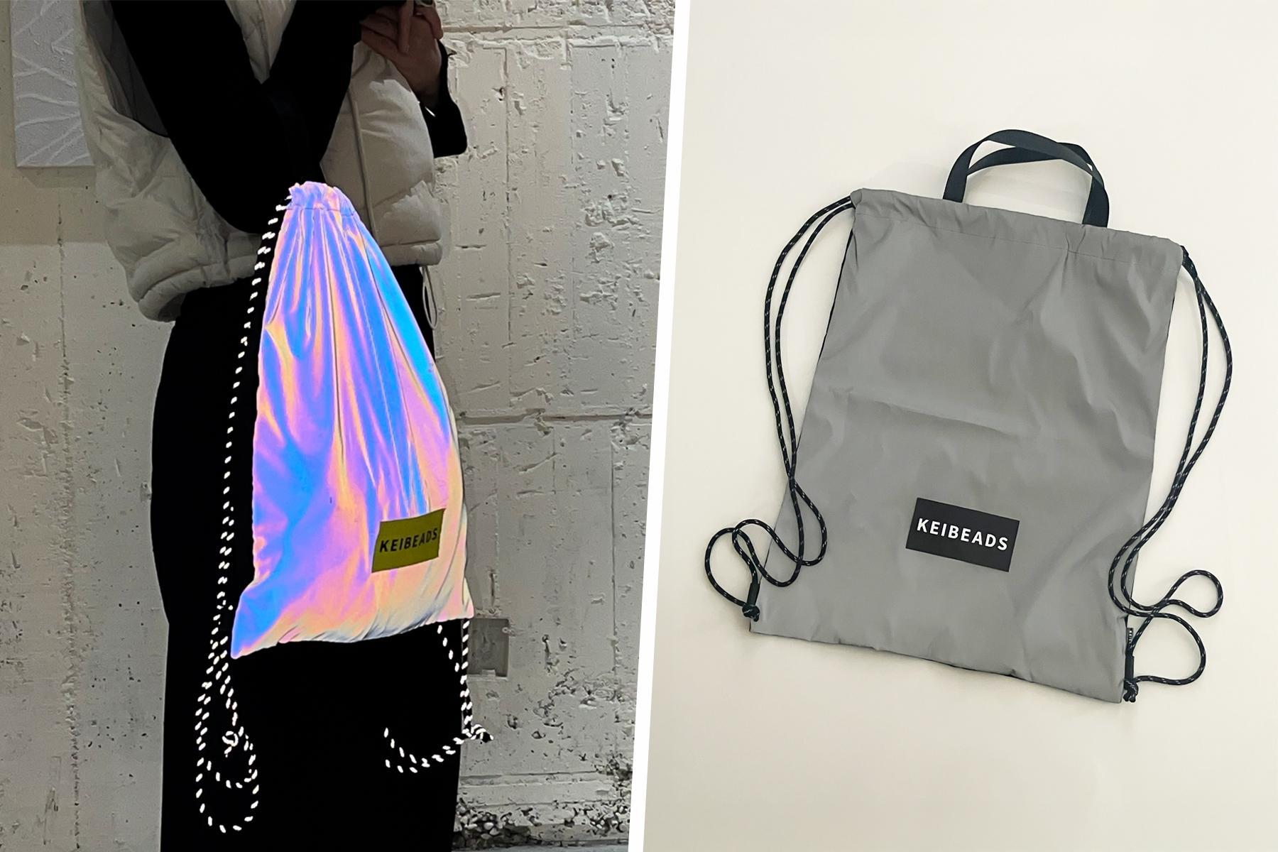 いかにもな交通安全グッズじゃないのがいいね！ オーロラ反射バッグは