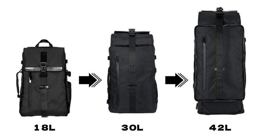 モンベルの「トライパック45」が優秀。軽くて、たっぷり入って