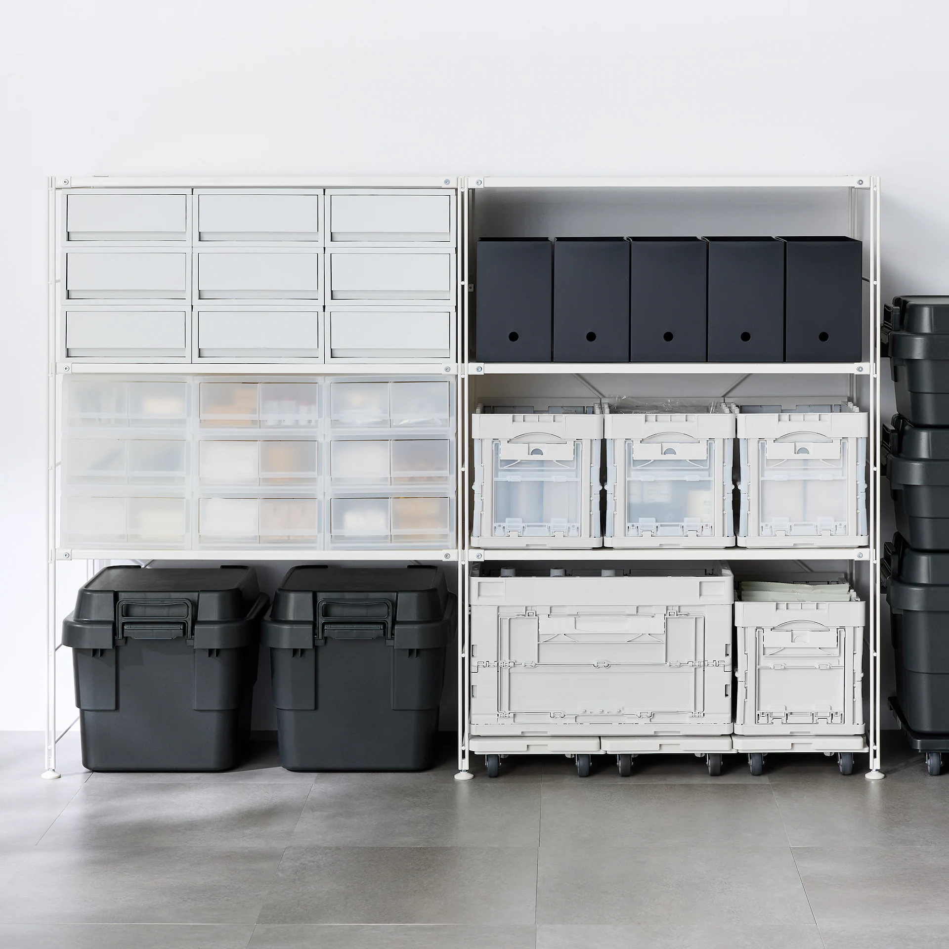 ユニットシェルフに収納されている様子