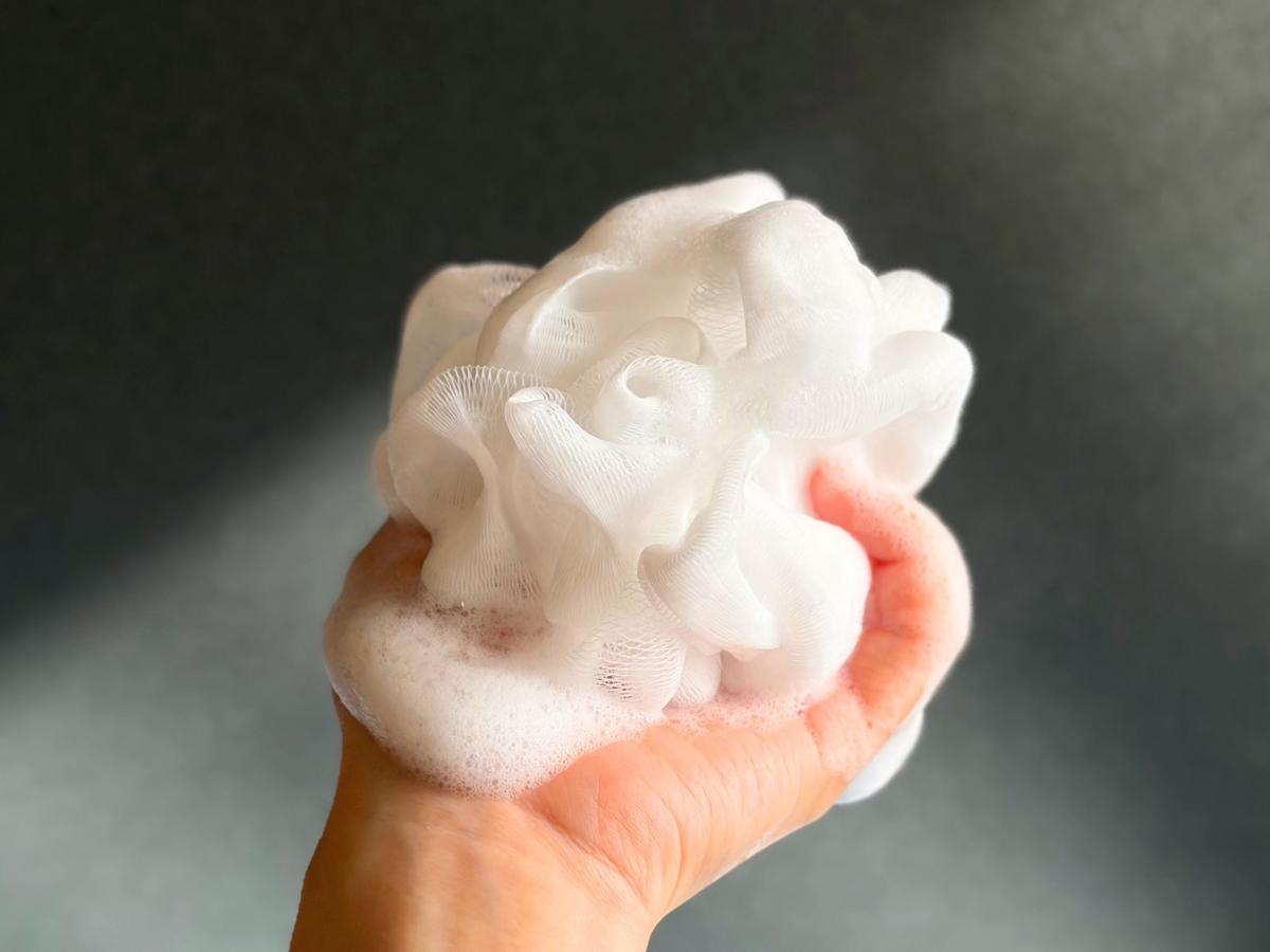 ミノンの全身シャンプーを泡立てた様子