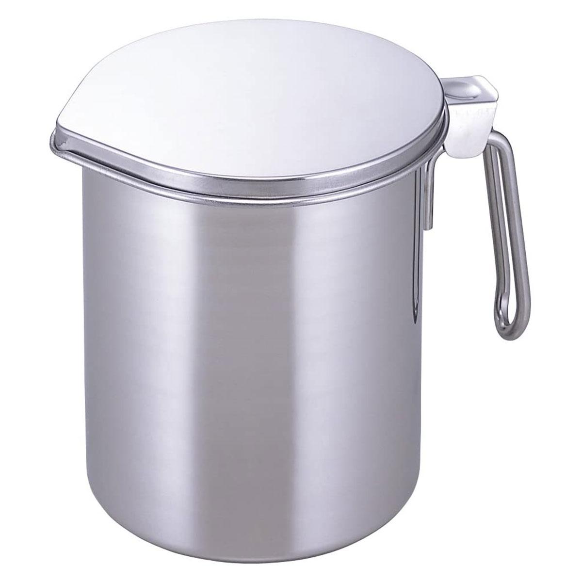 下村企販「ステンレス製カートリッジ式オイルポット 0.6L」