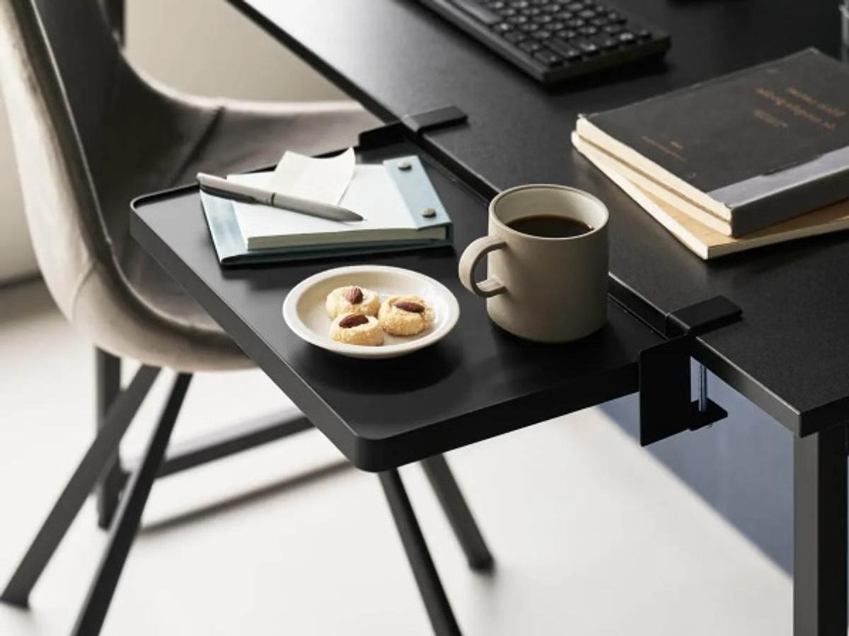 テーブル横折りたたみ棚