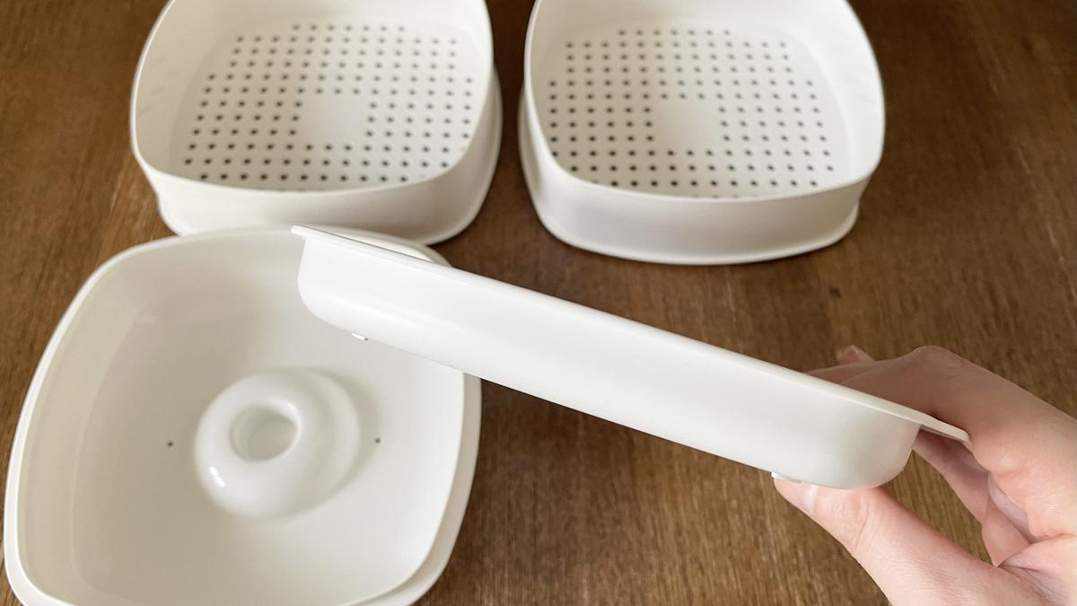 「二品作れるレンジせいろ蒸し器　小」