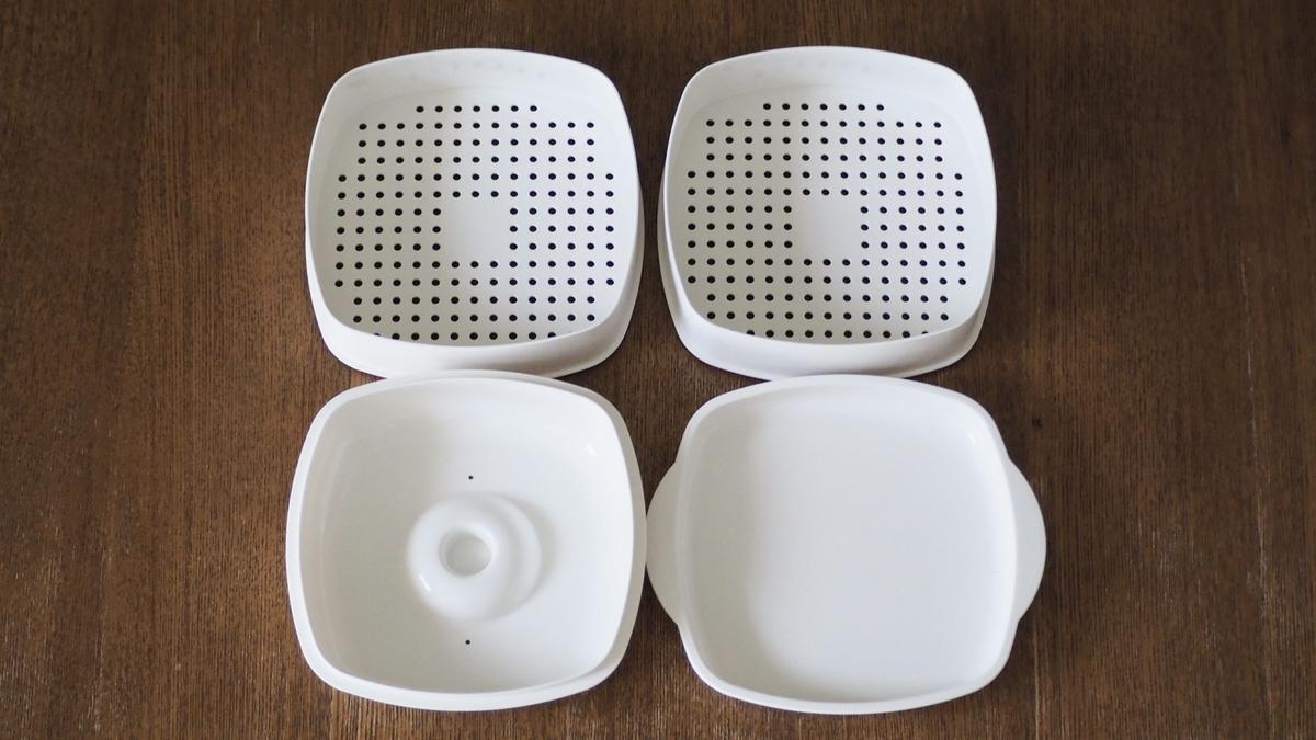 「二品作れるレンジせいろ蒸し器　小」