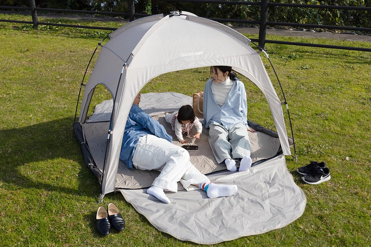 約3kgのテントで夏のお出かけが身軽に。「日焼けしたくない」私にも