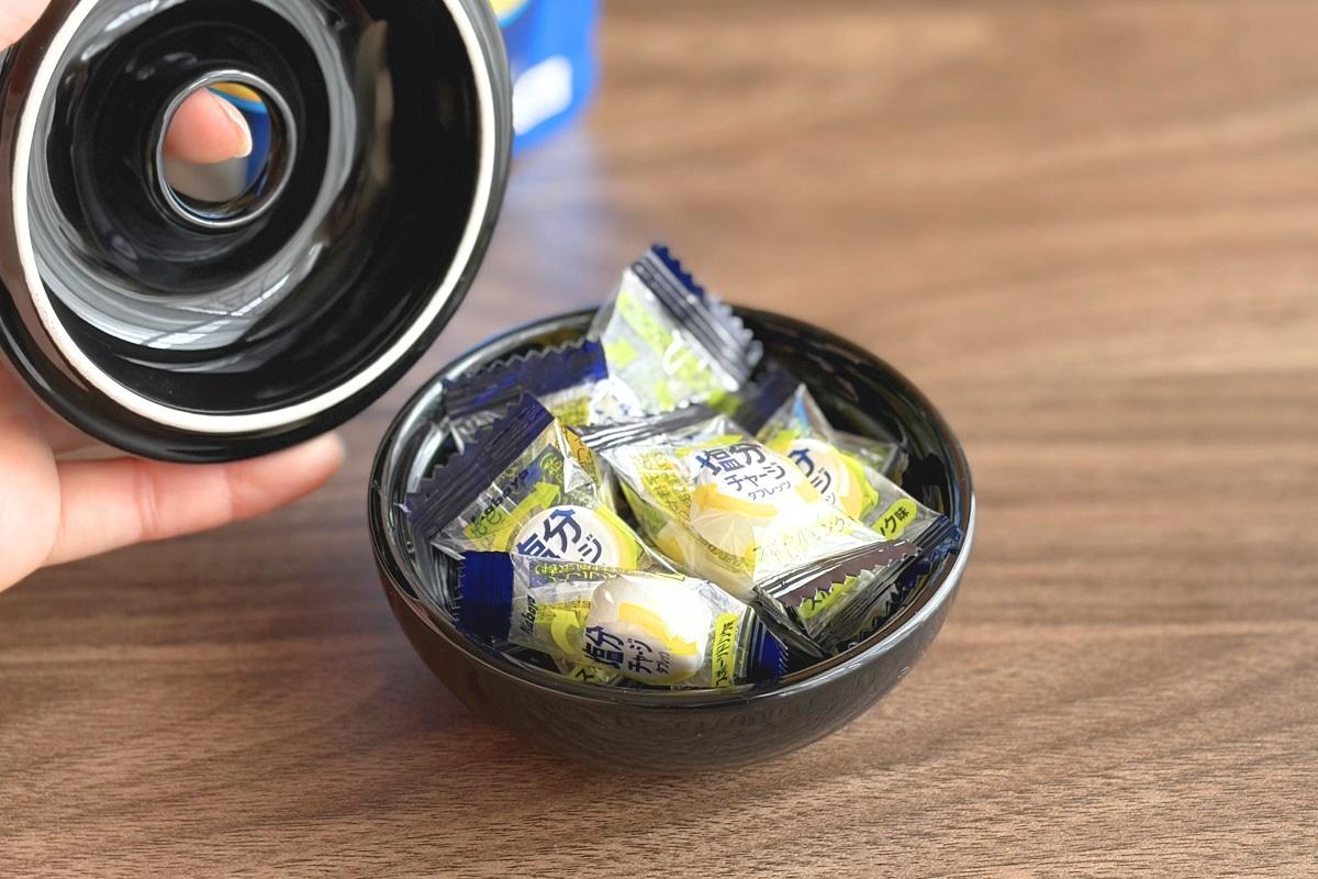 山崎実業「コバエ＆消臭 ポット」に塩分タブレットを入れた状態