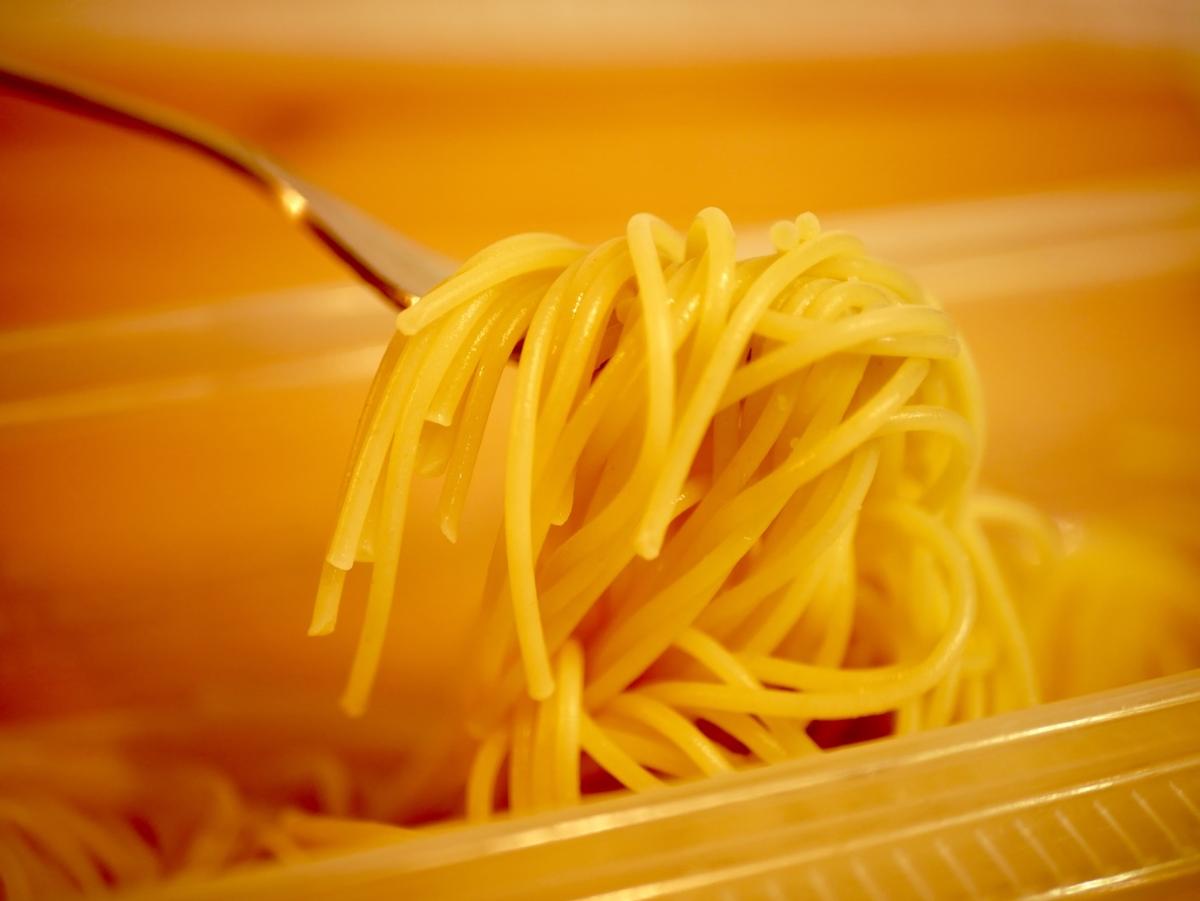 エビス絶品レンジでパスタで茹でた麺