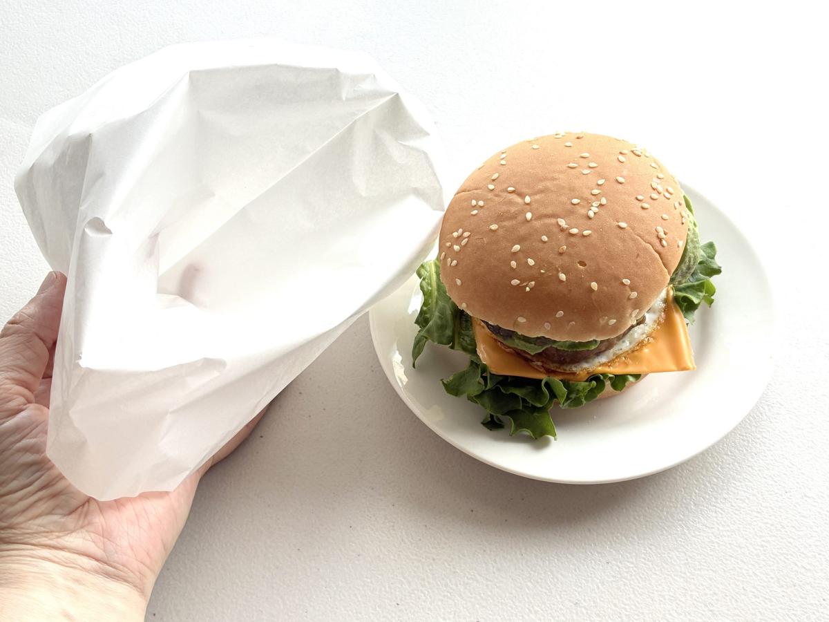 シモジマ「バーガー袋　20　白100」