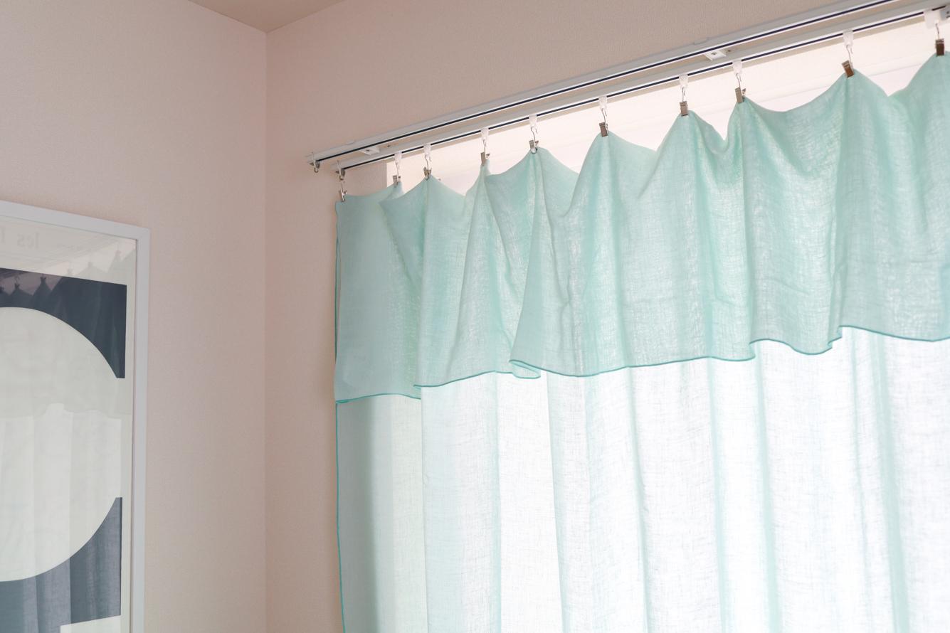 ieno Textile （NEED`K）レースカーテン （1枚） ieno textileのマルチクロスをカーテンに。引越し時の買い替え悩みが