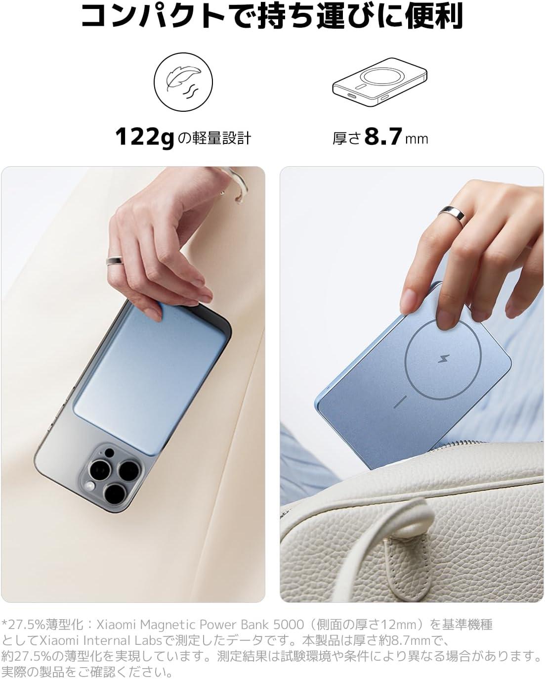 極薄8.7mmは毎日持ち歩ける。Xiaomiの新作モバイルバッテリー「Super
