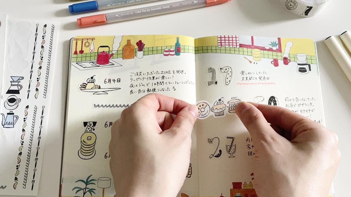 「ゆるログ ドット方眼のノート＜B6＞暮らし柄」