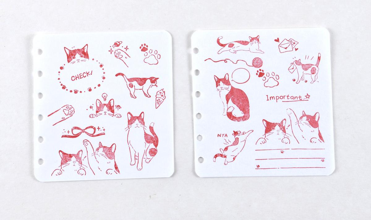スタンプが押された紙