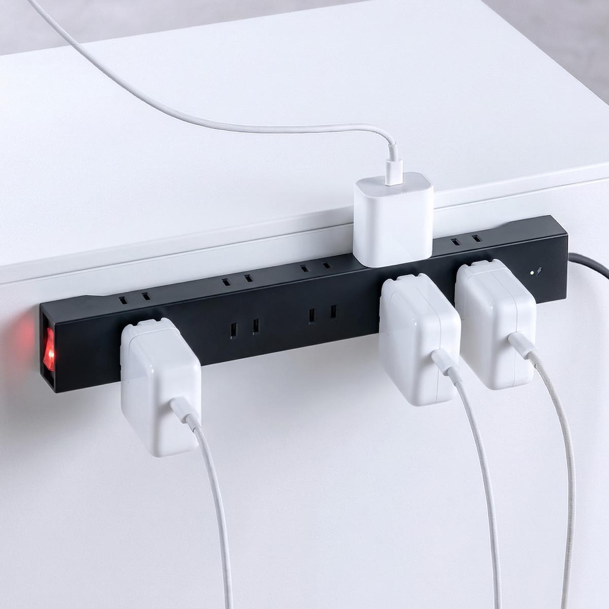 雷ガード電源タップ 10個口 マグネット付