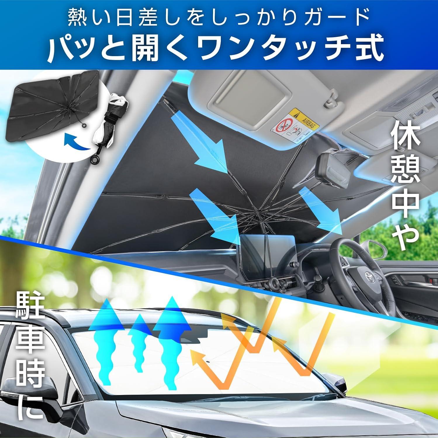 ワンタッチで開閉。「ダッシュボードの表面温度が33.4℃下がる
