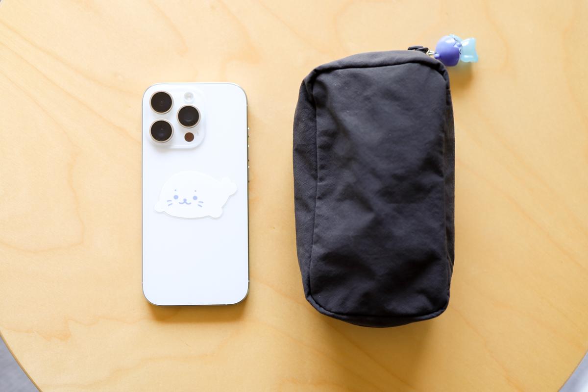 無印良品「リンクルナイロン 大きく開くポーチ M」