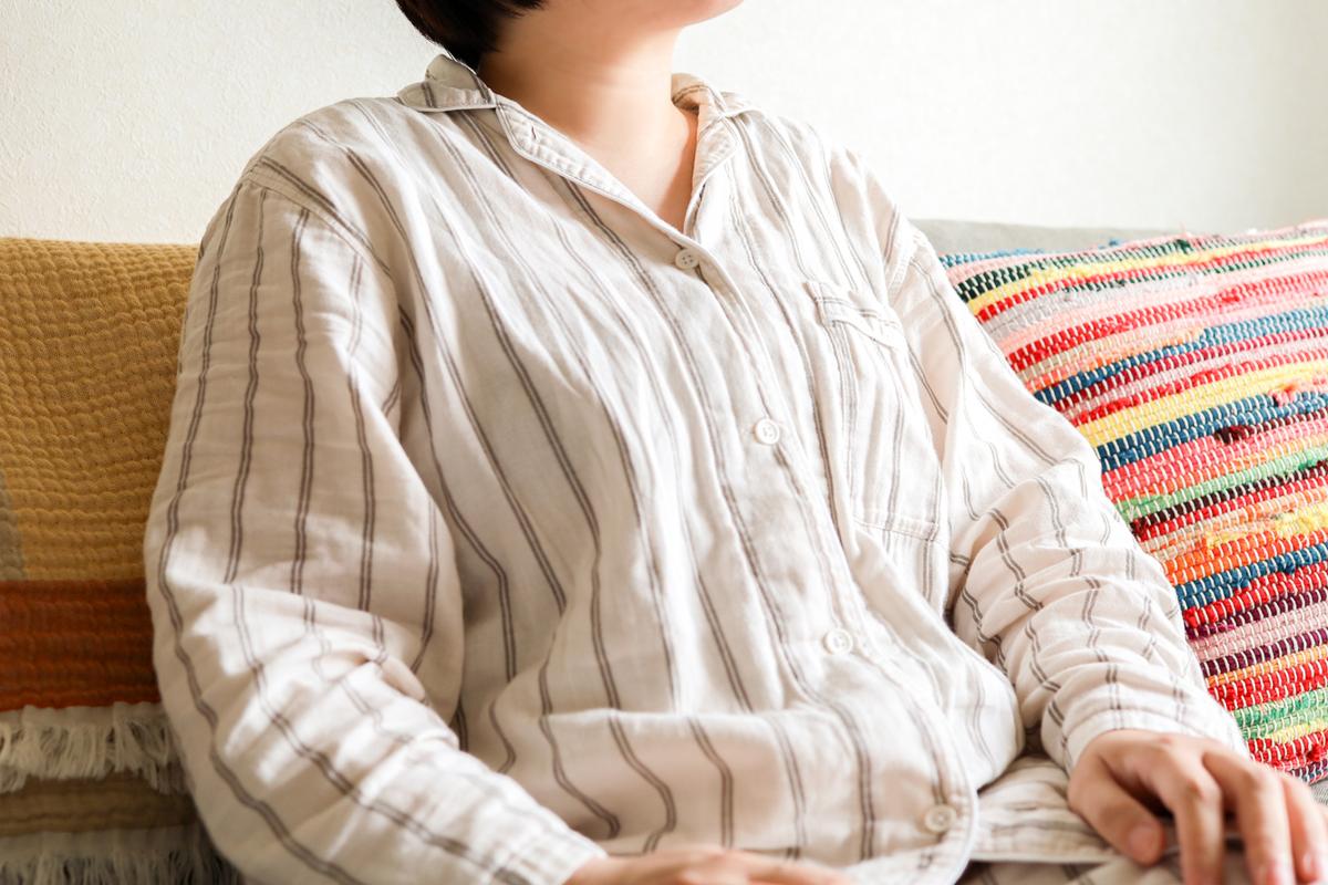 無印良品「婦人 脇に縫い目のない 二重ガーゼ長袖パジャマ」
