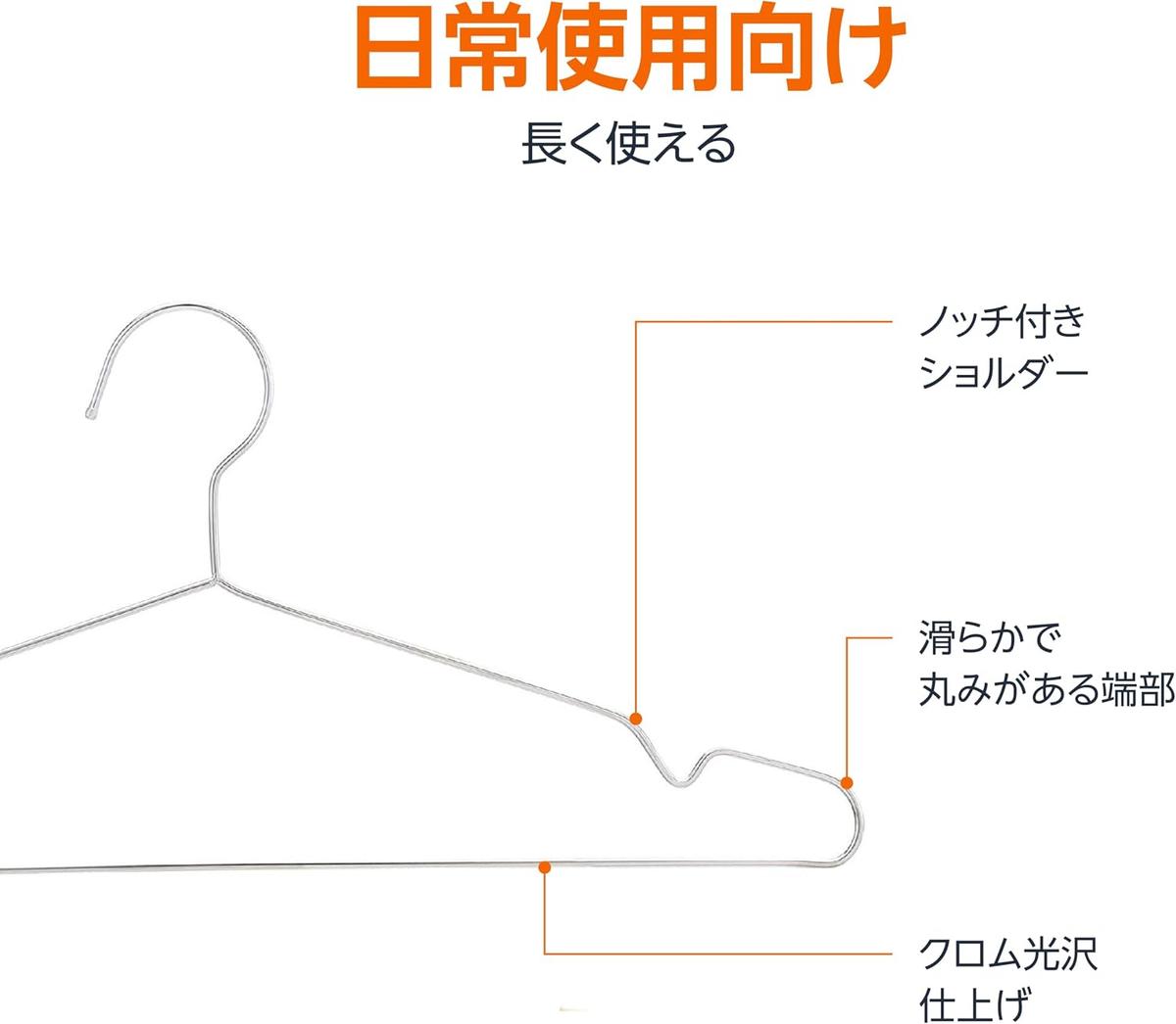 Amazonベーシックの「ハンガー 50本組」